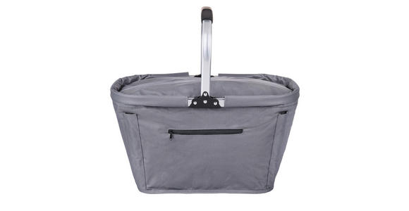EINKAUFSKORB 50/27/27 cm - Alufarben/Grau, Basics, Kunststoff/Textil (50/27/27cm) - Boxxx