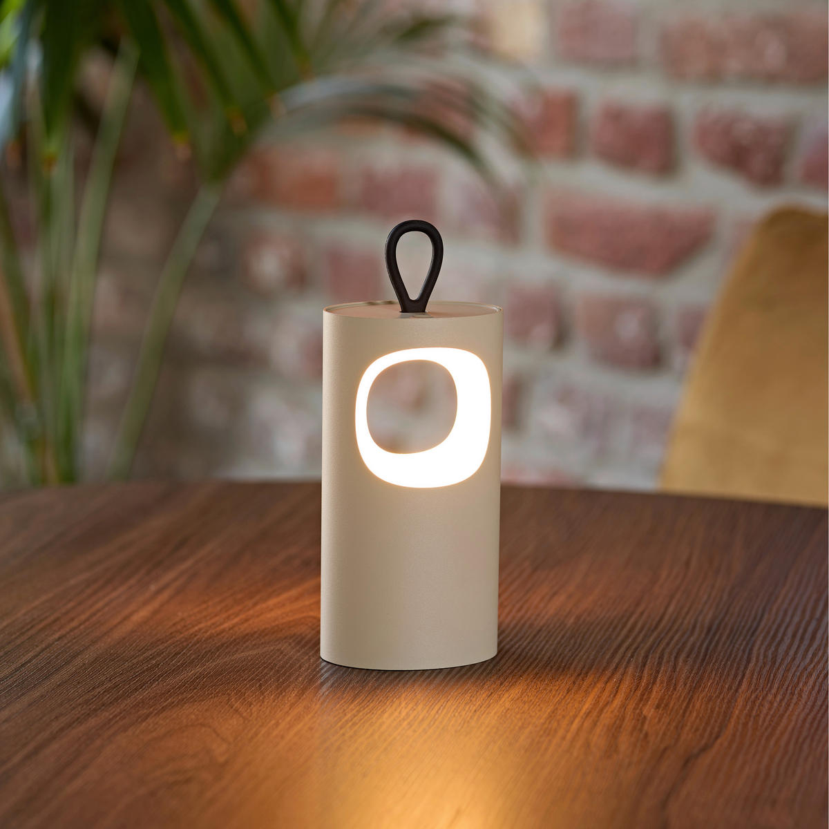 AKKU-TISCHLEUCHTE Lunari 6/8,3/16 cm   - Beige, Design, Metall (6/8,3/16cm)