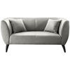 2-SITZER-SOFA in Lederlook Grau  - Schwarz/Grau, Modern, Holz/Textil (172/83/88cm) - Livetastic