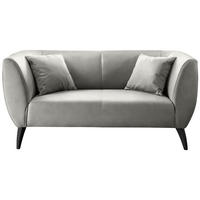 2-SITZER-SOFA in Lederlook Grau  - Schwarz/Grau, Modern, Holz/Textil (172/83/88cm) - Livetastic