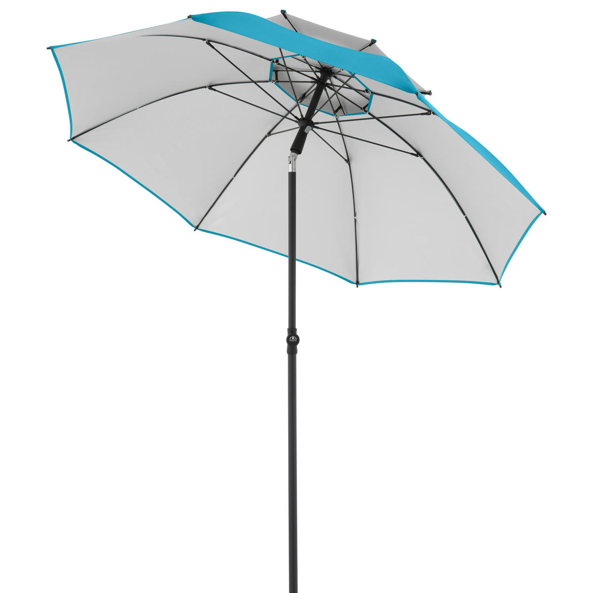 NAPERNYŐ  200/238 cm  - világoskék/antracit, Konventionell, textil/fém (200/238cm)