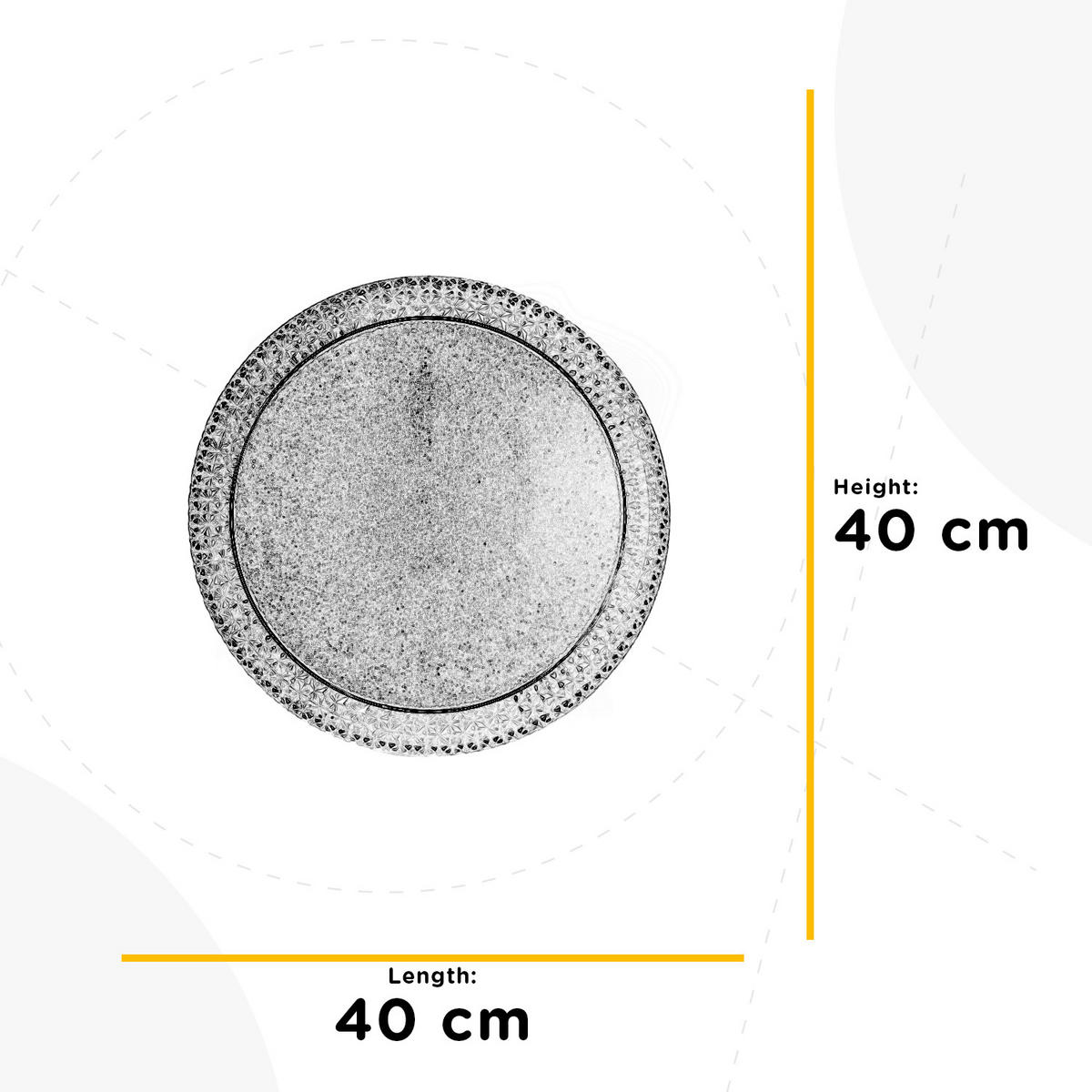 LED-DECKENLEUCHTE 1018 GIULIA 40/40/13 cm   - Klar/Chromfarben, Basics, Kunststoff/Metall (40/40/13cm)