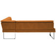 ECKBANK 213/154 cm in Gelb, Chromfarben - Chromfarben/Gelb, Design, Textil/Metall (213/154cm) - Novel