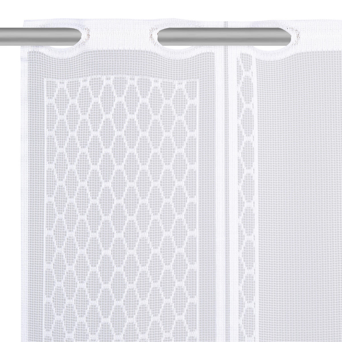 KURZGARDINE 2ER SET   150/75 cm   - Weiß, KONVENTIONELL, Textil (150/75cm) - Esposa