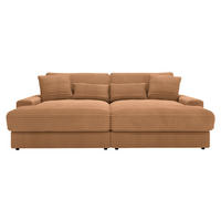 BIGSOFA in Cord Rostfarben  - Rostfarben/Schwarz, Modern, Kunststoff/Textil (230/85/190cm) - Carryhome