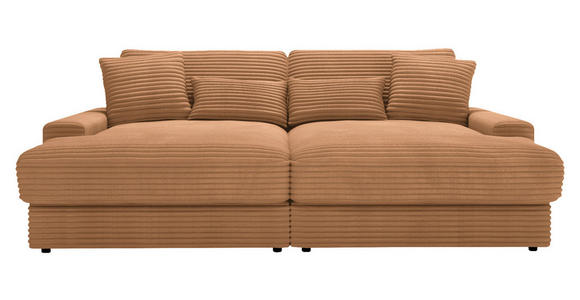 BIGSOFA in Cord Rostfarben - Rostfarben/Schwarz, MODERN, Kunststoff/Textil (230/85/190cm) - Carryhome
