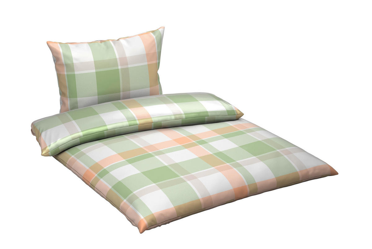 OBOJSTRANNÁ POSTEĽNÁ BIELIZEŇ, satén, zelená, 140/200 cm - zelená, Konventionell, textil (140/200cm) - Esposa