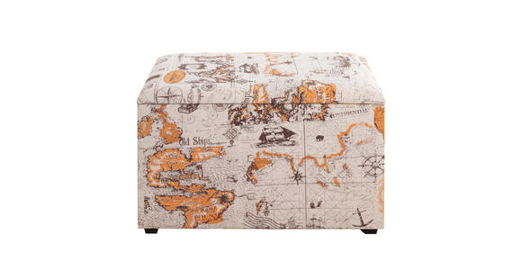 TRUHENBANK in Textil, Holzwerkstoff 65/42/40 cm - Multicolor, Basics, Holzwerkstoff/Textil (65/42/40cm) - Carryhome