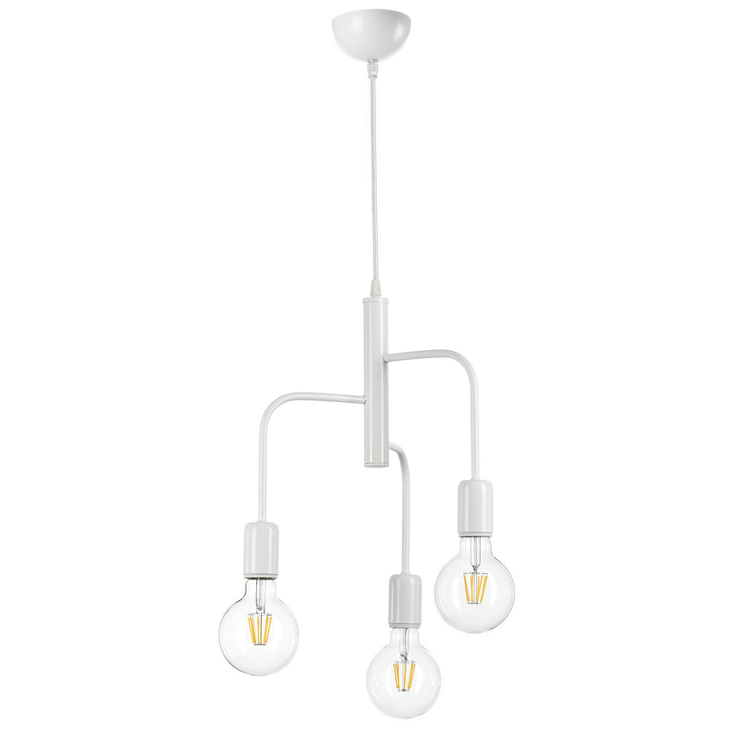 HÄNGELEUCHTE 40/140 cm   - Weiß, Design, Metall (40/140cm)