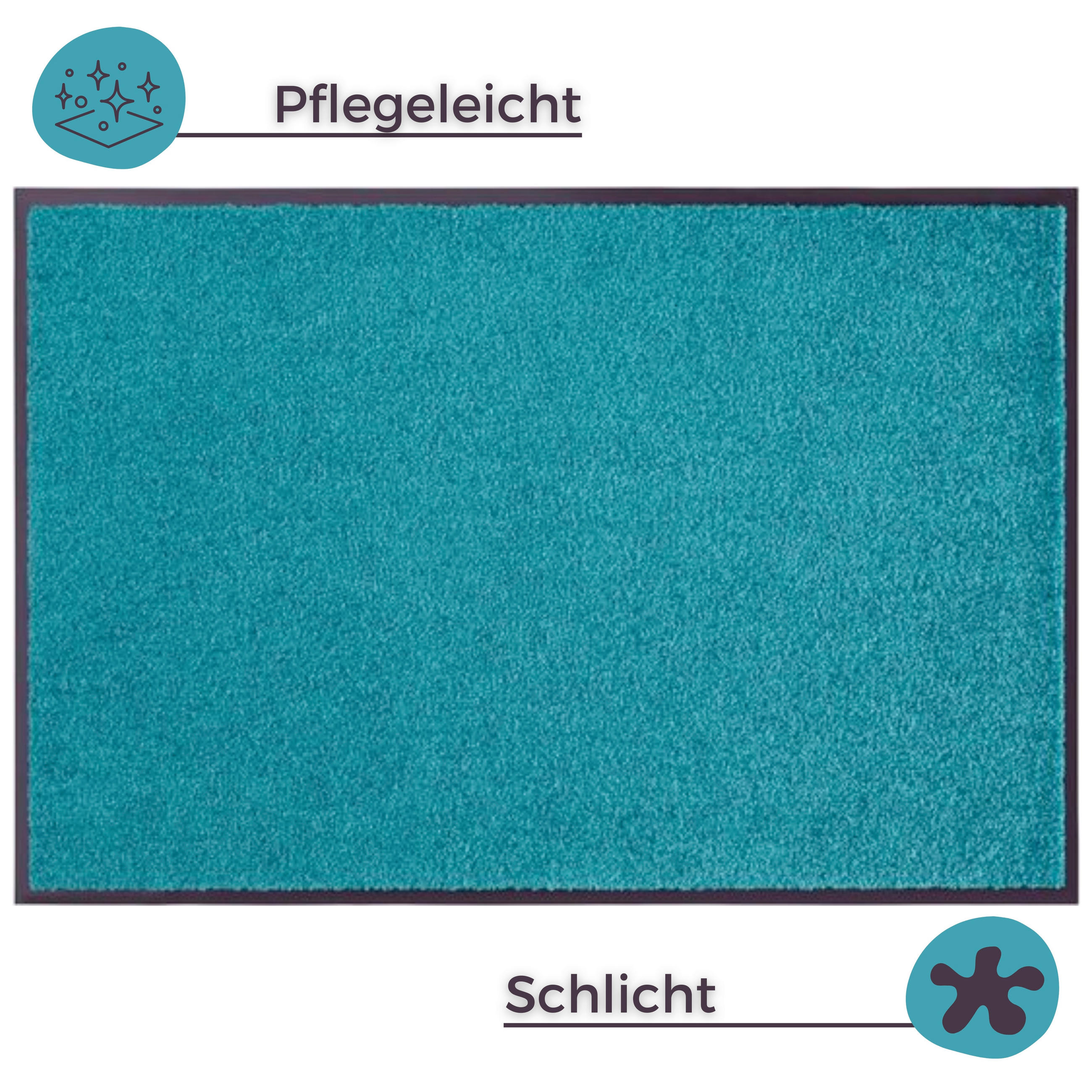 SCHMUTZFANGMATTE  60/90 cm  Petrol  - Petrol, Basics, Kunststoff/Textil (60/90cm) - Hanse Home