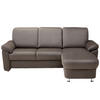 ECKSOFA Grau Flachgewebe  - Chromfarben/Grau, KONVENTIONELL, Textil/Metall (220/163cm) - Beldomo System