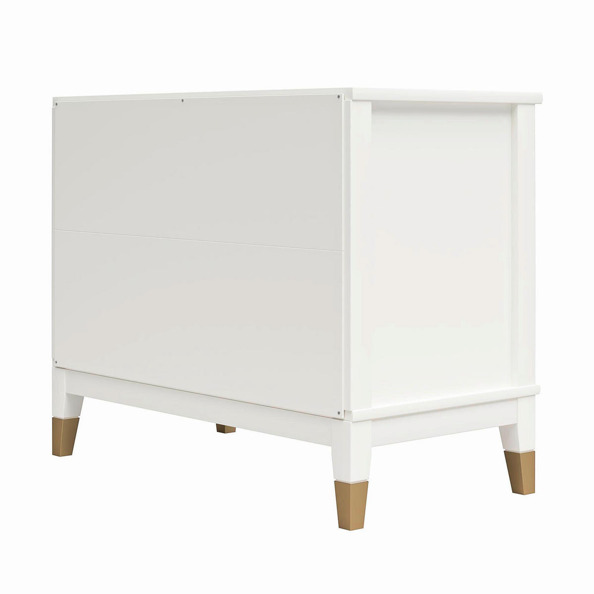 NACHTTISCH 74/60/39 cm  in Weiß  - Messingfarben/Weiß, Design, Holzwerkstoff/Metall (74/60/39cm) - MID.YOU