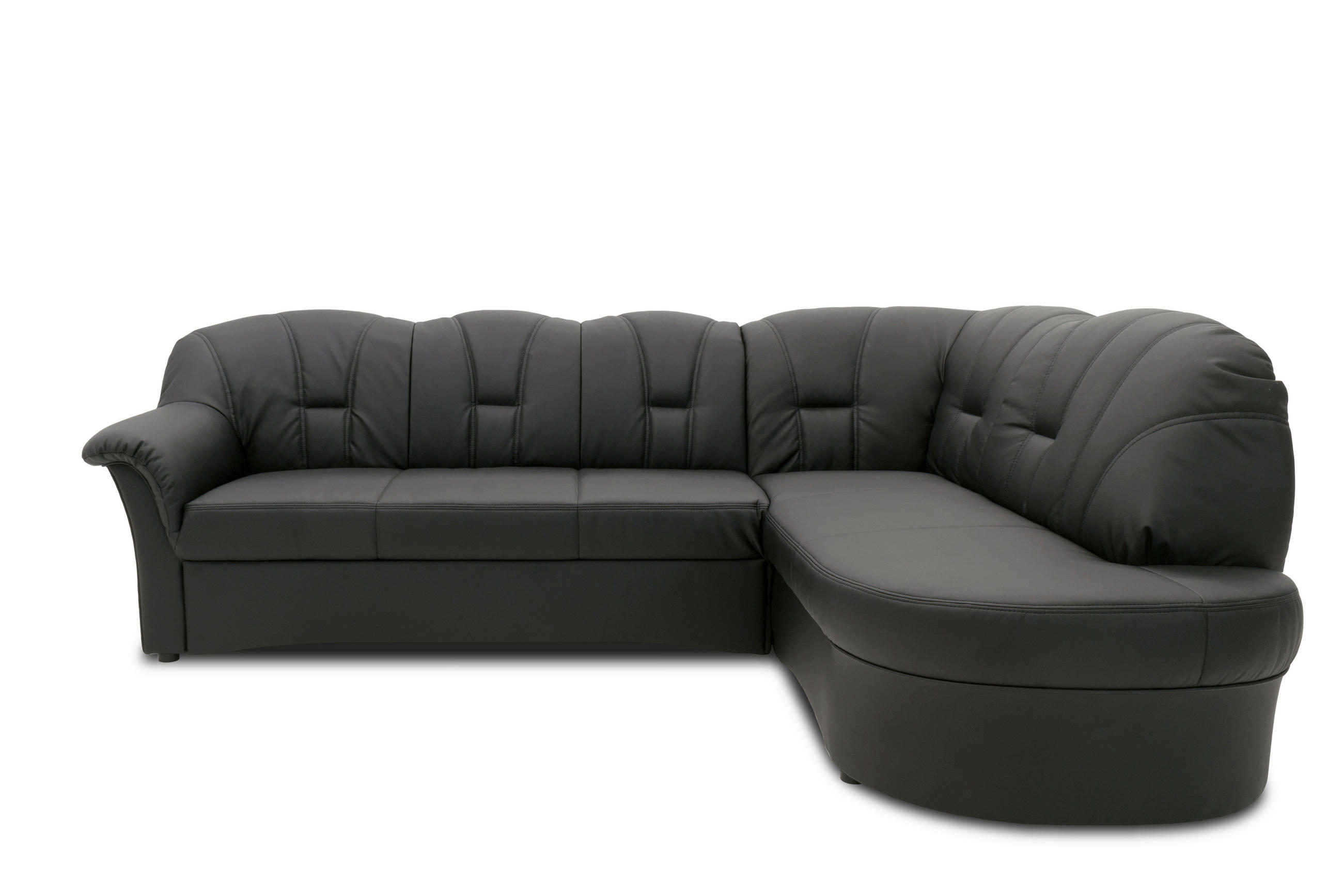 Mid.you Ecksofa Schwarz 243x180 cm