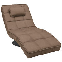 LIGGFÅTÖLJ i vävt tyg brun  - brun/svart, Design, metall/textil (74/86/162cm) - Livetastic