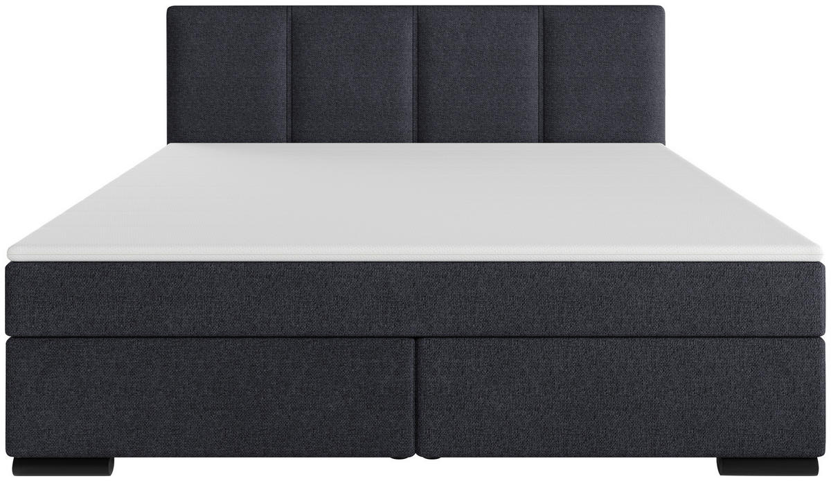 BOXSPRINGBETT 180/220 cm  in Anthrazit  - Anthrazit/Schwarz, MODERN, Karton/Holz (180/220cm) - MID.YOU