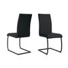 STUHL-SET 2 Stück  in Lederlook  - Schwarz, Design, Kunststoff/Textil (42/97/59cm) - Livetastic