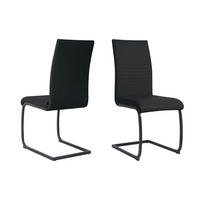 STUHL-SET 2 Stück  in Lederlook  - Schwarz, Design, Kunststoff/Textil (42/97/59cm) - Livetastic