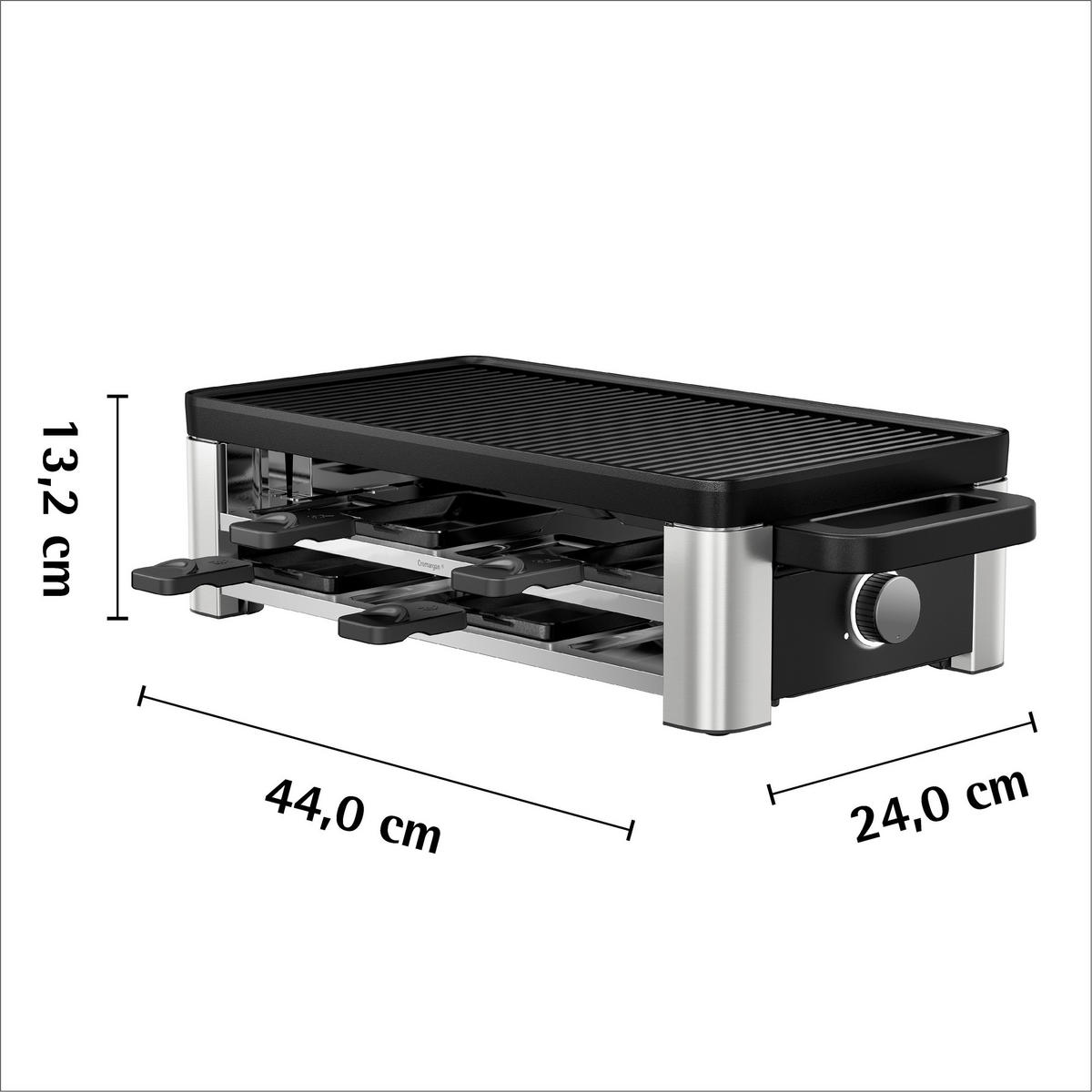 RACLETTE-GRILL WMF Lono  - Edelstahlfarben, Design, Metall (44/24/13,2cm) - WMF