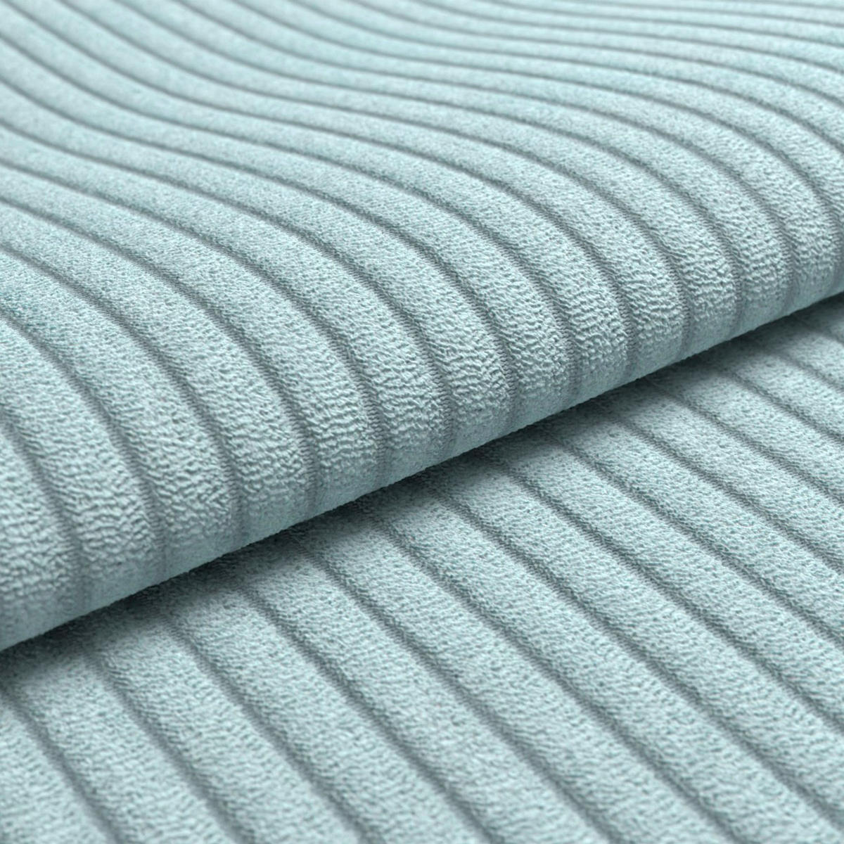 HOCKER Cord Hellblau  - Schwarz/Hellblau, MODERN, Textil/Metall (90/45/60cm) - Pure Home Lifestyle