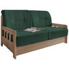 SCHLAFSOFA Cord Naturfarben, Dunkelgrün  - Dunkelgrün/Naturfarben, MODERN, Textil (154/88/90cm) - Livetastic