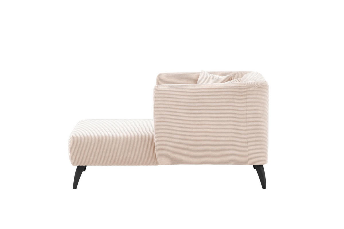 XXL-SESSEL in Cord Beige  - Beige/Schwarz, Modern, Holz/Textil (108/84/155cm) - MID.YOU