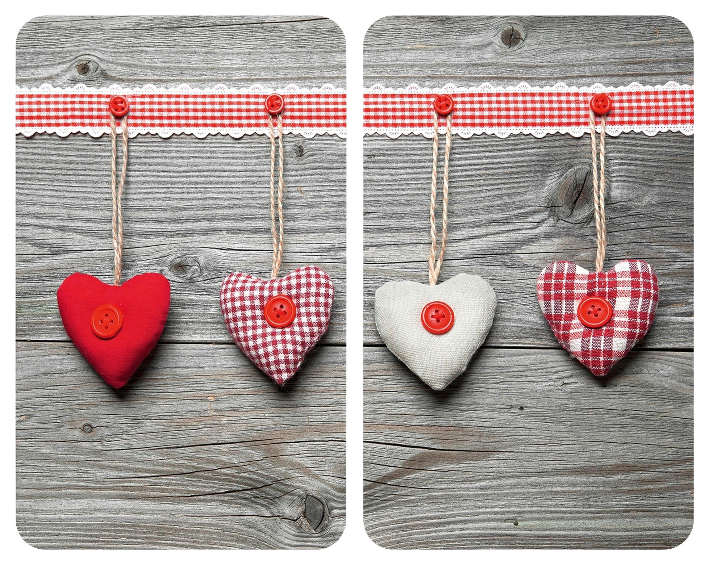 HERDABDECKPLATTE 2521481100  - Rot/Grau, Design, Glas/Kunststoff (30/1,8-5,5/52cm) - Wenko