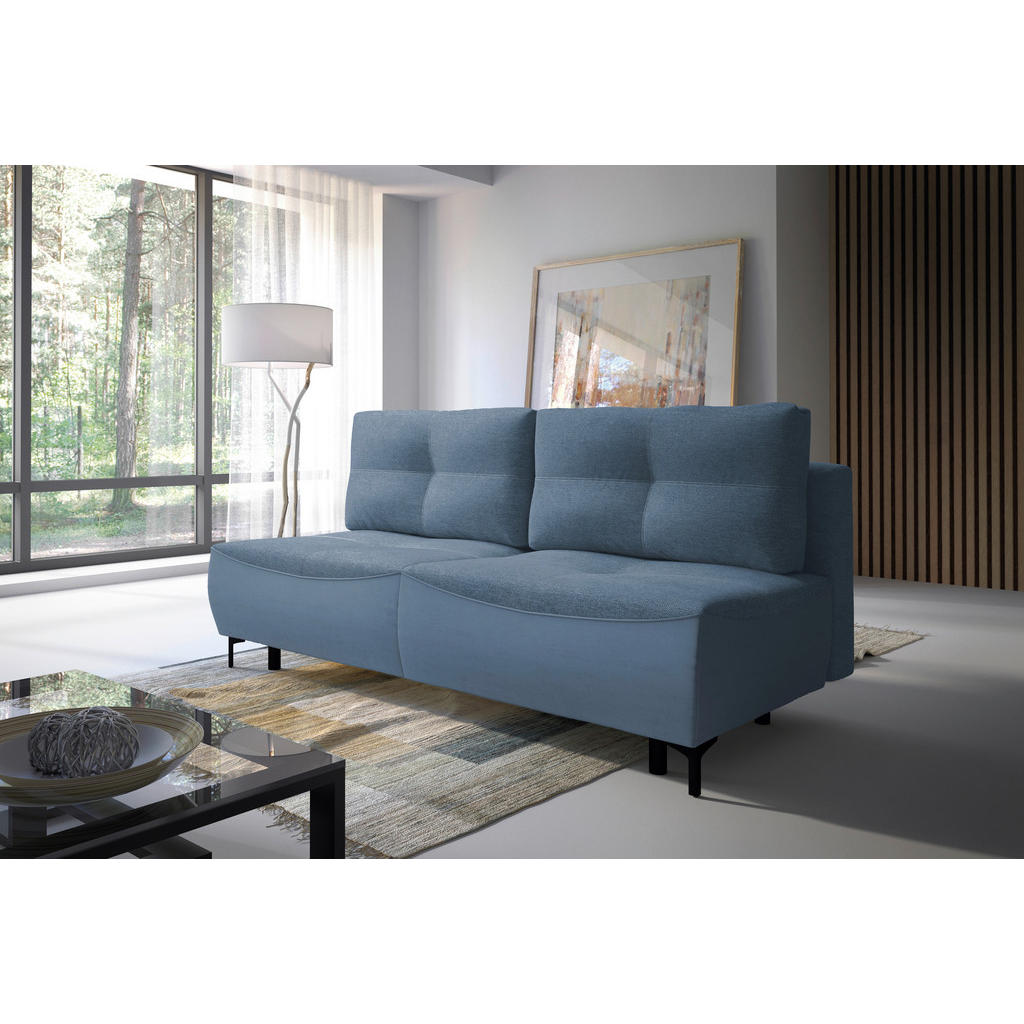 Thumbnail - Mid.you Schlafsofa, Blau, Textil, 2-Sitzer, Füllung: Faserbällchen, Schaumstoffflocken, 197x94x96 cm, Made in EU, Oeko-T...
