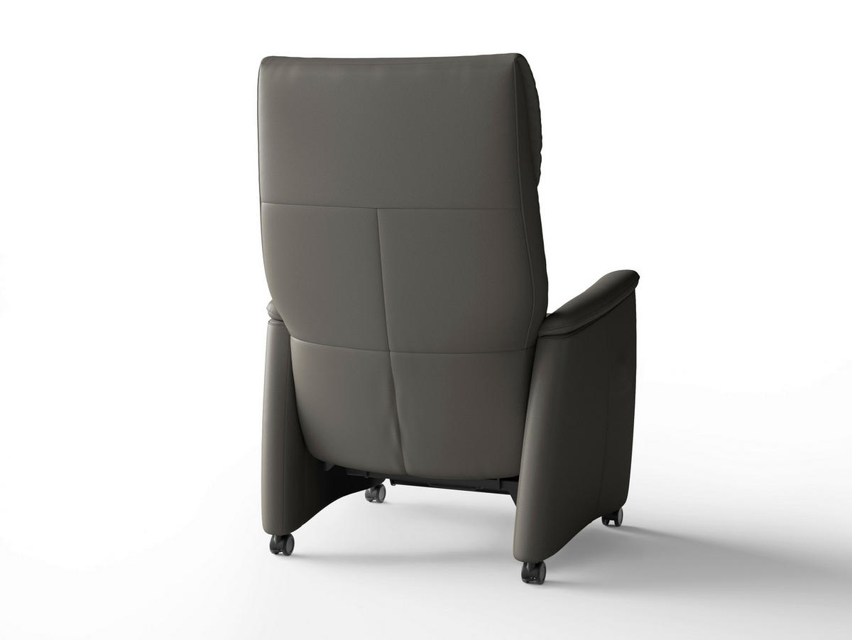 RELAXAČNÉ KRESLO, koža, antracitová - čierna/antracitová, Basics, koža/plast (76/112/84cm) - Sit & More