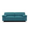 3-SITZER-SOFA  in Webstoff Petrol  - Chromfarben/Petrol, KONVENTIONELL, Textil/Metall (190/72/80cm) - MID.YOU
