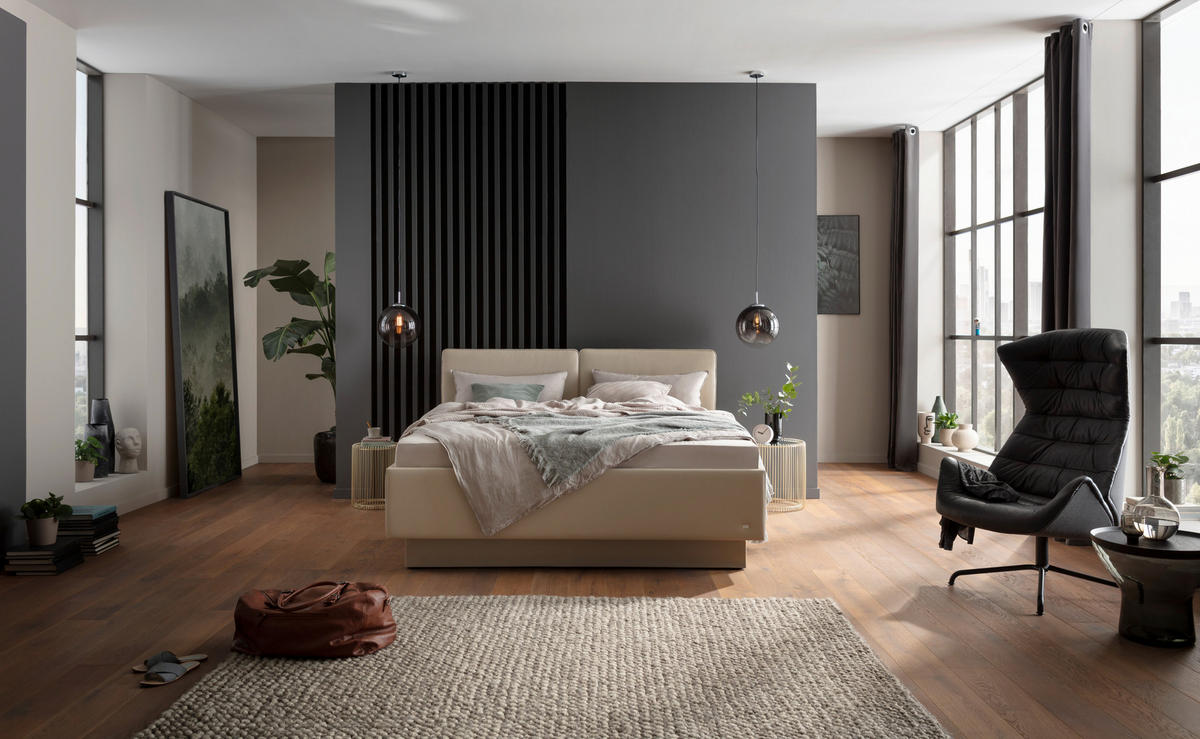 BOXSPRINGBETT 180/200 cm  Beige  - Beige, Basics, Holzwerkstoff/Textil (180/200cm) - RUF Betten