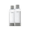 WASSERSPRUDLER-FLASCHE 2er Pack 1,0ltr.  - Salbeigrün, Basics, Naturmaterialien/Kunststoff (8.7/26.7cm) - mysoda