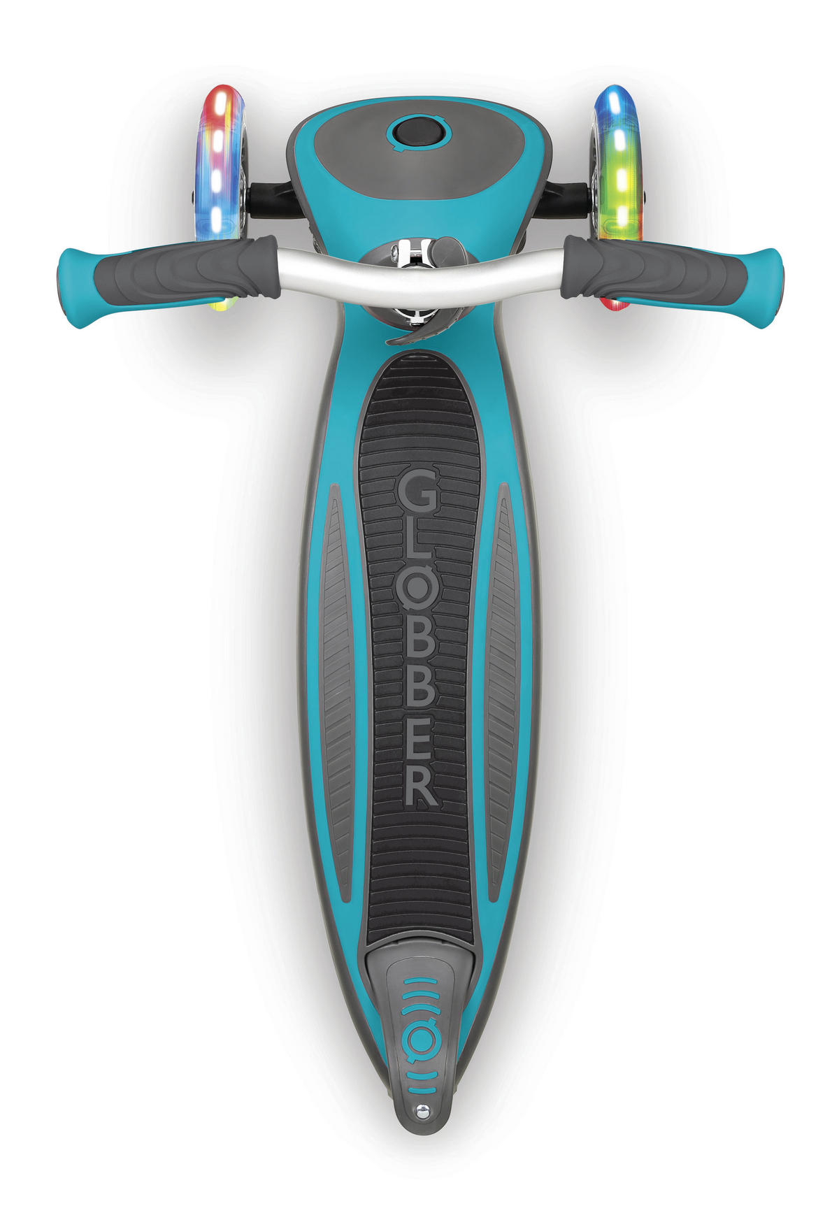 SCOOTER 662 Globber Master Lights  - Türkis/Schwarz, Basics, Kunststoff (61/94/37cm) - GLOBBER