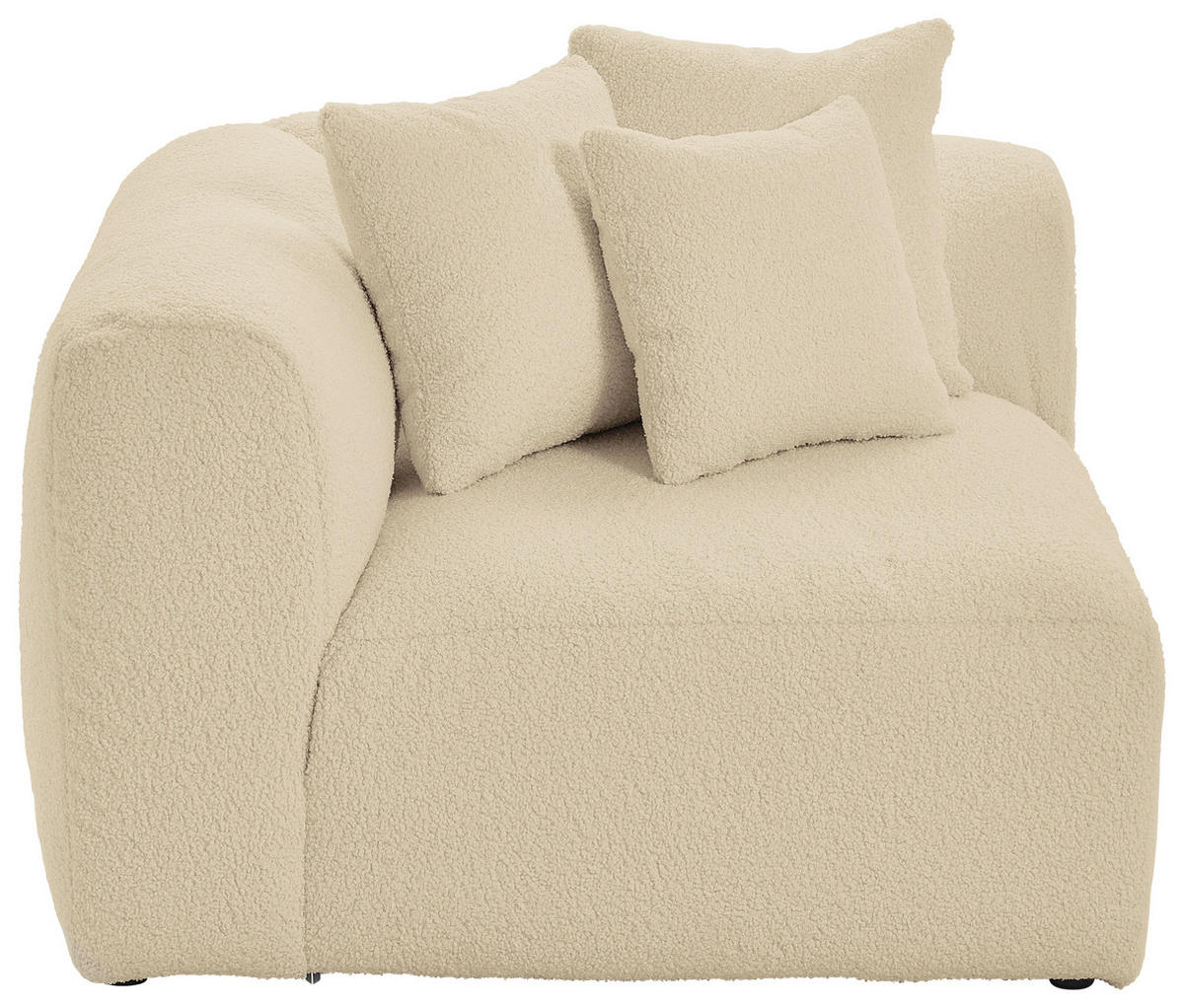 SOFAELEMENT BLOOM Flachgewebe, Teddystoff Beige  - Beige, Trend, Textil (115/70/115cm) - Livetastic