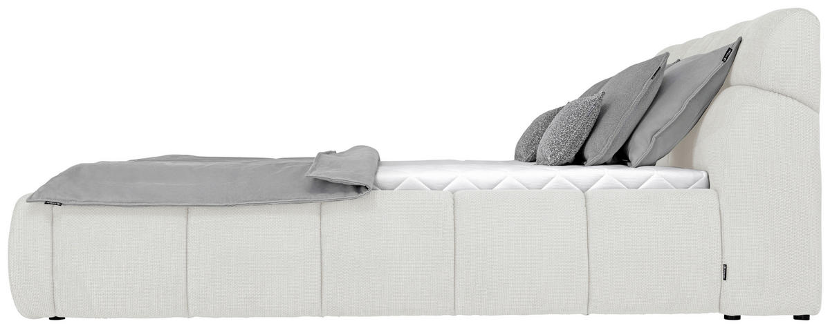 POLSTERBETT Lattenrost, Bettkasten 140/200 cm  in Creme  - Creme/Schwarz, Design, Holz/Kunststoff (140/200cm) - Esposa