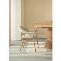 ARMLEHNSTUHL   Bouclé  - Taupe/Walnussfarben, Basics, Holz/Textil (59/75/62cm) - Livetastic