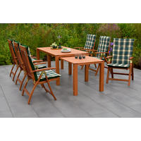 GARTENSET Eukalyptusholz Hartholz  - Naturfarben/Grün, KONVENTIONELL, Holz/Textil - Gardenson