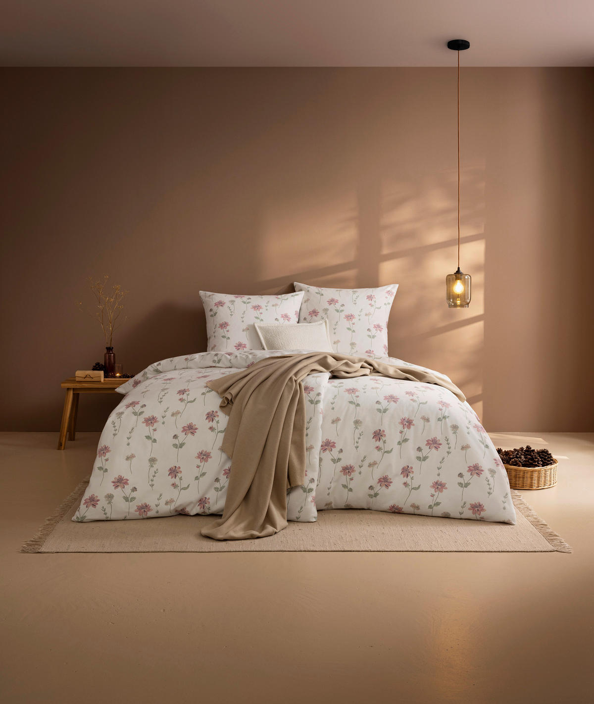 BETTWÄSCHE 2-teilig San Martino Flanell 135/200 cm  - Mauve, Design, Textil (135/200cm) - Estella