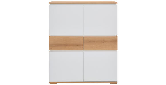 HIGHBOARD  in 100/120/40 cm  - Eichefarben/Weiß, KONVENTIONELL, Holzwerkstoff (100/120/40cm) - Novel