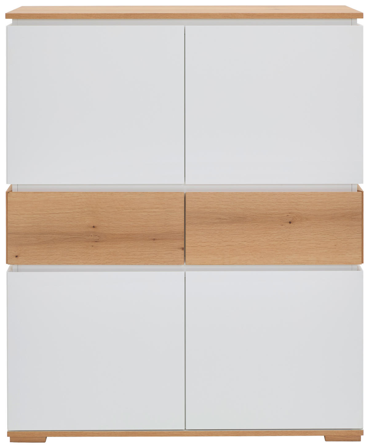 HIGHBOARD  in 100/120/40 cm  - Eichefarben/Weiß, KONVENTIONELL, Holz/Holzwerkstoff (100/120/40cm) - Novel