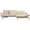 ECKSOFA in Echtleder Creme  - Anthrazit/Creme, Design, Leder/Metall (299/203cm) - Himolla