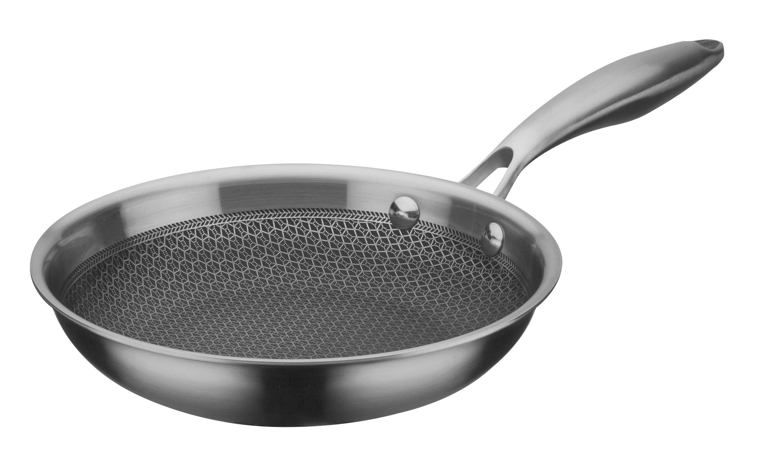 BRATPFANNE INOXXA BLACK Vitaflon® Quarzit Beschichtung 20 cm  - Edelstahlfarben, Basics, Metall (20cm) - GSW