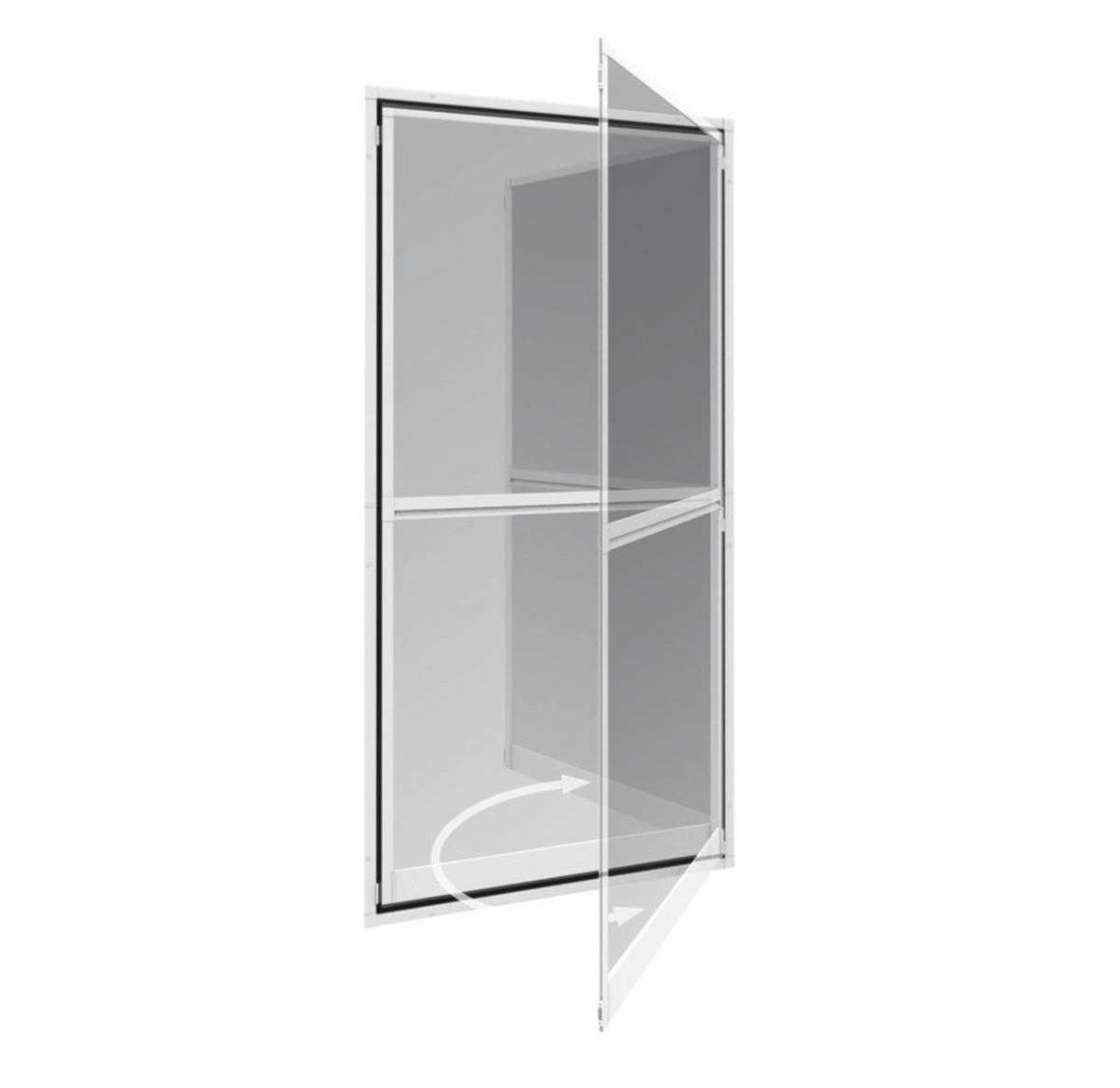 FLIEGENGITTERTÜR - Weiß, Basics, Metall (100/210cm)