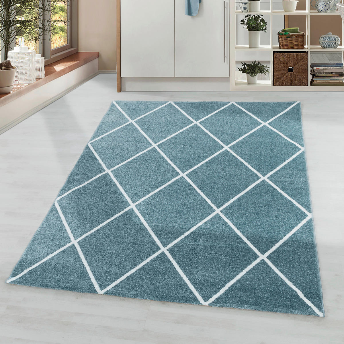 HOCHFLORTEPPICH 80/150 cm Rio 4601 blau Blau  - Blau, Basics, Textil (80/150cm)