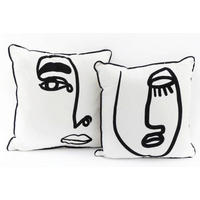 PERNĂ CANAPEA  - albastru/cafeniu, Basics, textil (40/40/8,0cm)