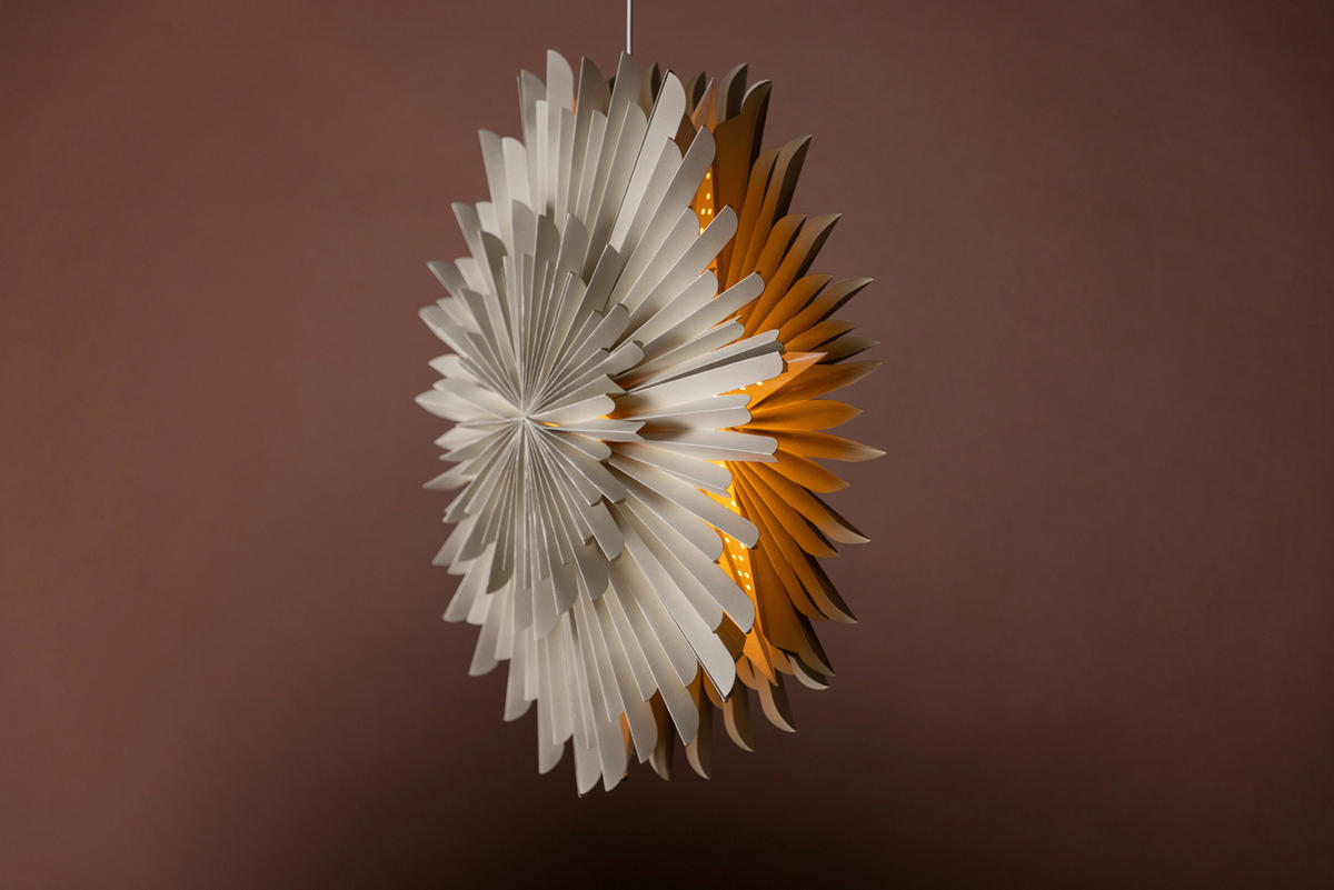 HÄNGLAMPA 60/60/21 cm  - beige, Basics, papper (60/60/21cm) - P & B