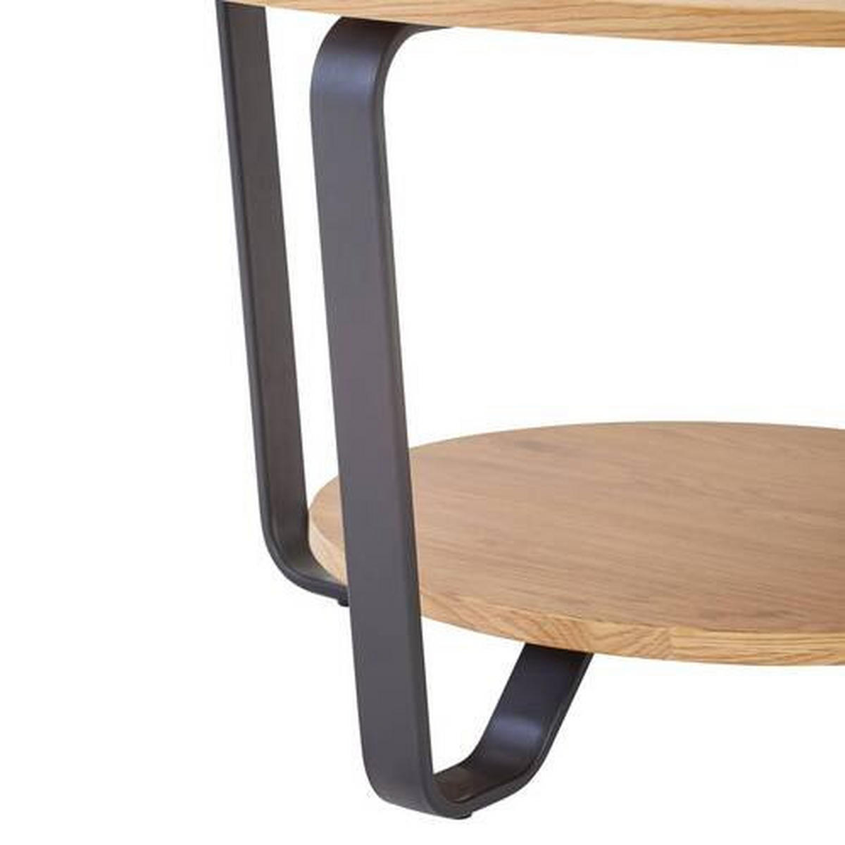 COUCHTISCH in Metall, Holzwerkstoff 80/80/45 cm  - Eichefarben/Schwarz, Design, Holzwerkstoff/Metall (80/80/45cm) - PBJ