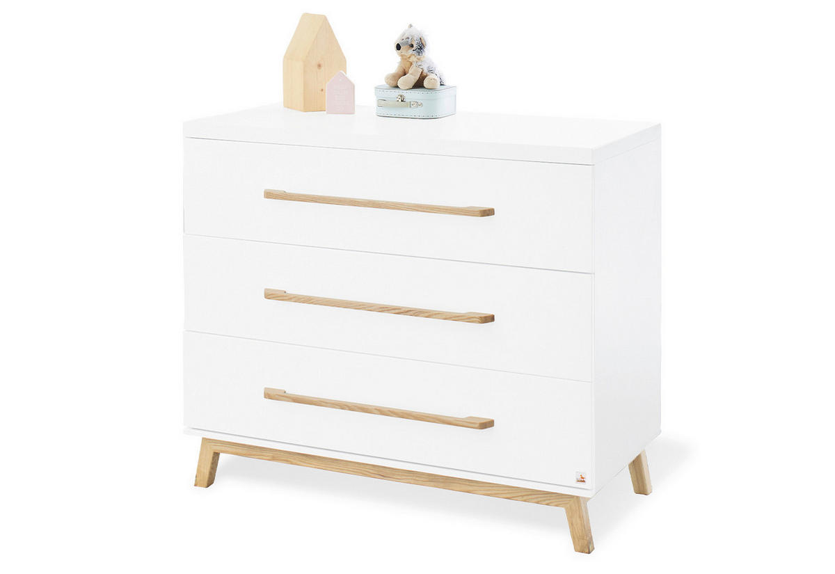 BABYZIMMER PINOLINO RIVA  - Eschefarben/Weiß, Design, Holzwerkstoff - Pinolino