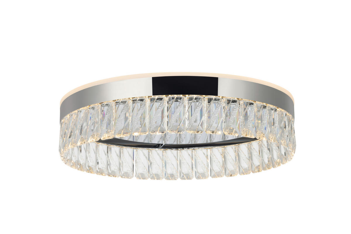 LED-DECKENLEUCHTE Bunda 40/11 cm  - Klar, Design, Glas/Kunststoff (40/11cm) - Glandor