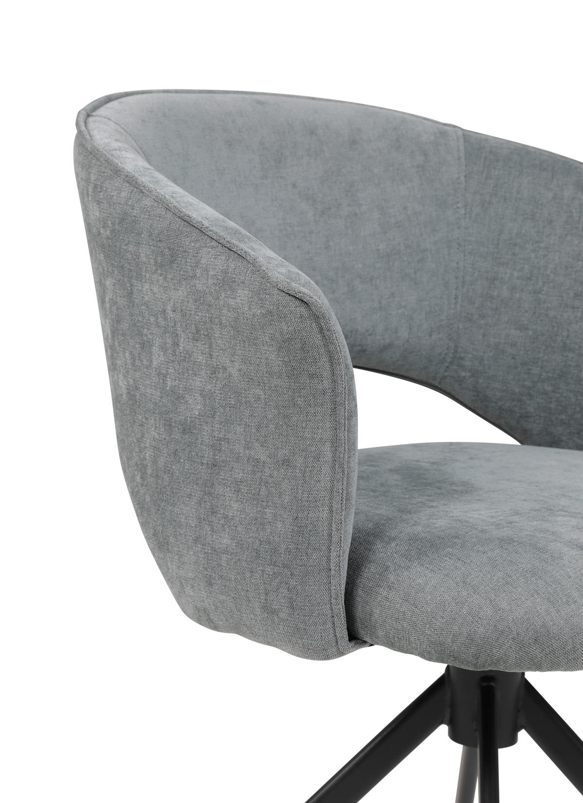 ARMLEHNSTUHL  in Stahl Chenille  - Beige/Schwarz, Basics, Textil/Metall (61,5/78,5/59cm) - Tom Tailor