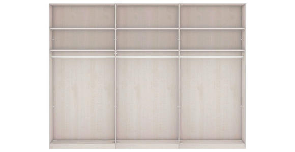 SCHWEBETÜRENSCHRANK 300/236/67 cm 2-türig  - Chromfarben/Eiche Bianco, KONVENTIONELL, Glas/Holzwerkstoff (300/236/67cm) - Voleo